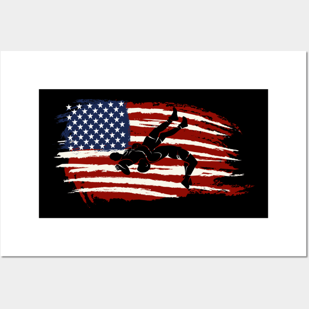 Vintage Capoeira America Flag Wall Art by Quotes NK Tees